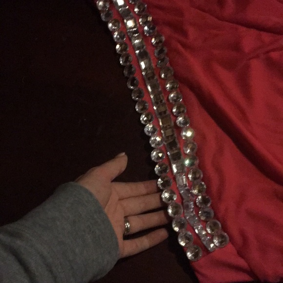 One shoulder rhinestone top - Picture 2 of 3